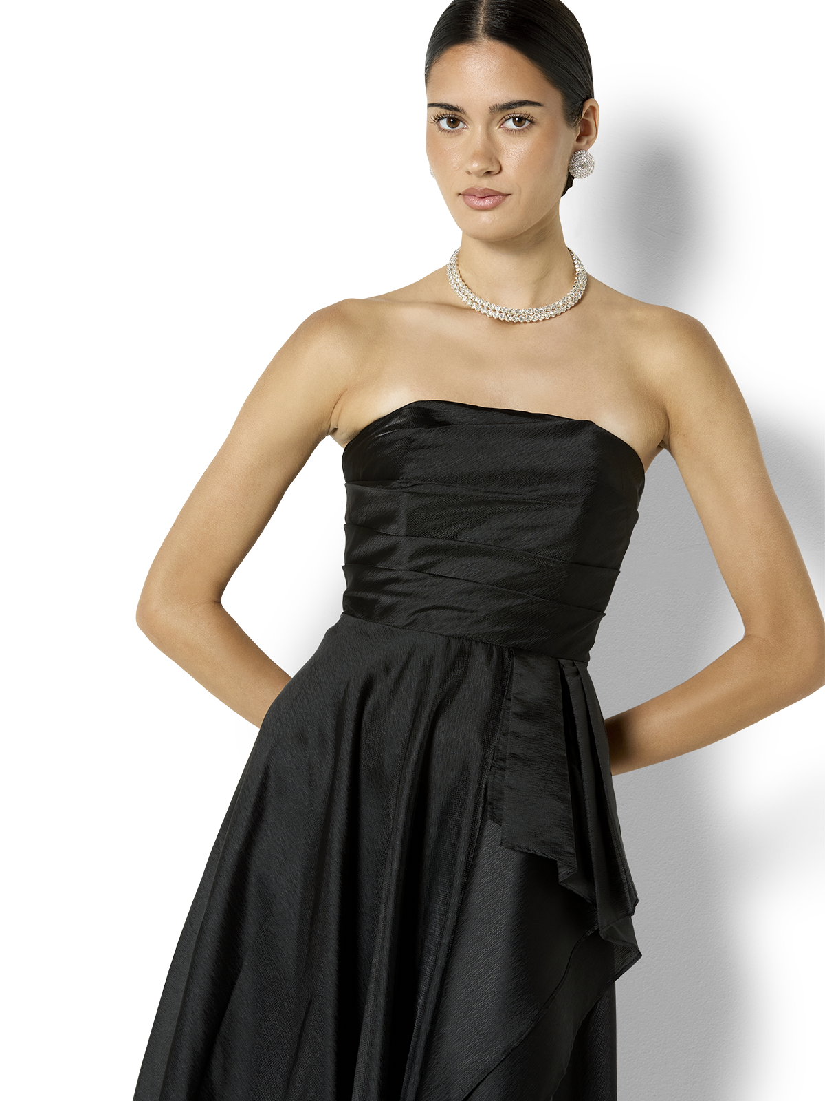 Lila Black Organza Gown