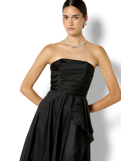 Lila Black Organza Gown
