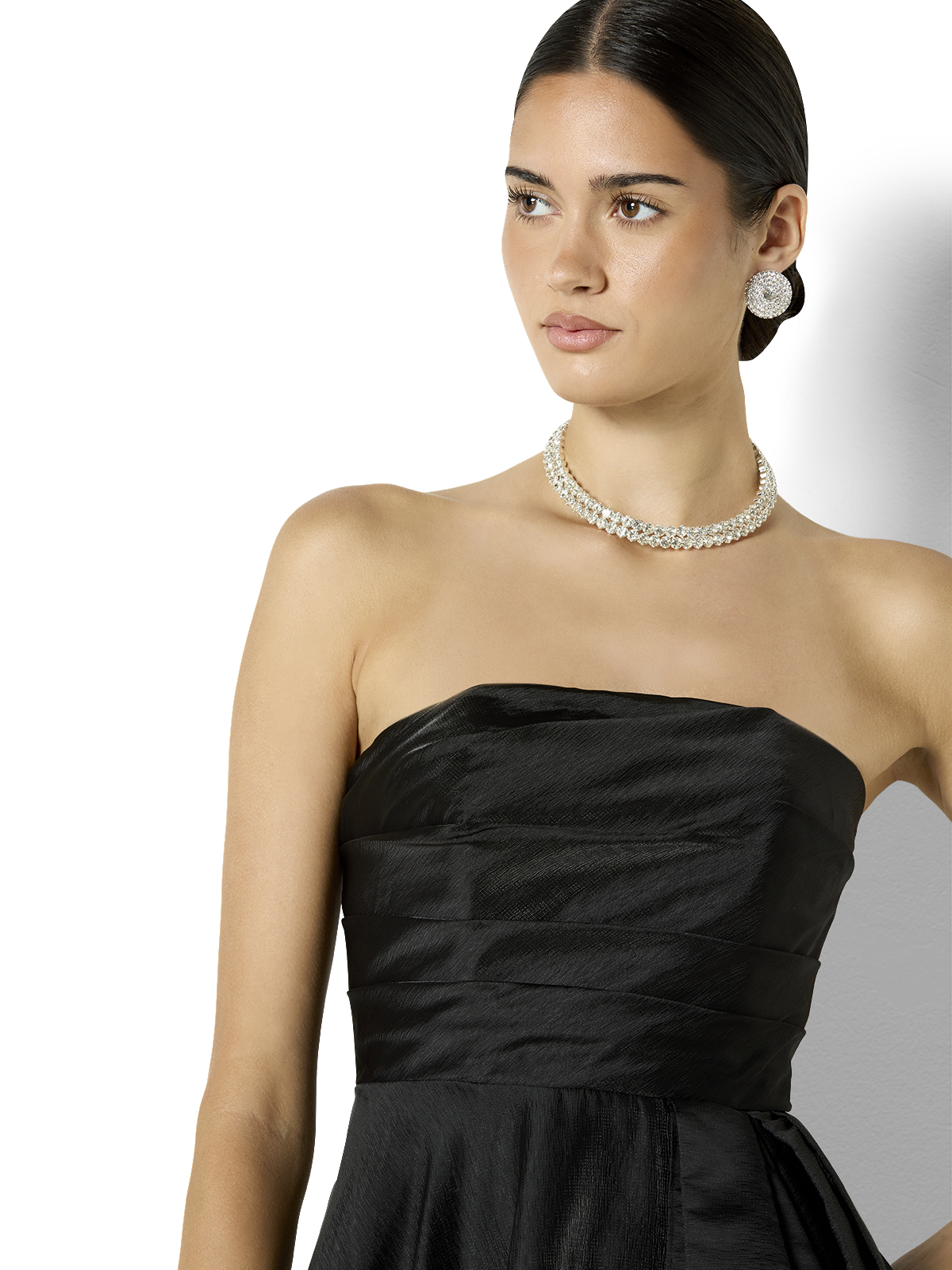 Lila Black Organza Gown