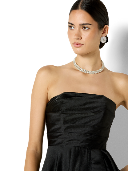 Lila Black Organza Gown