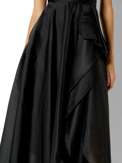 Lila Black Organza Gown