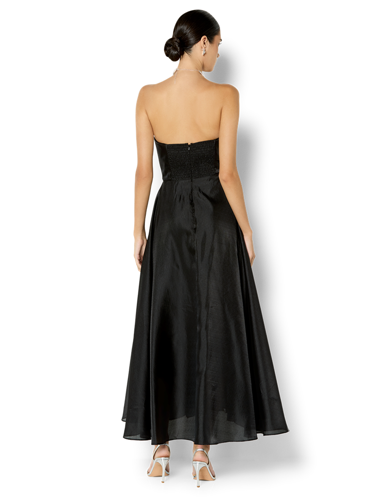 Lila Black Organza Gown