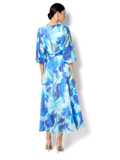 Loreta Sapphire Floral Print Dress