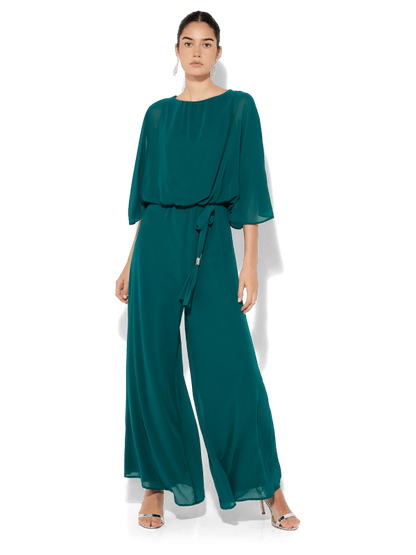 Lucien Emerald Chiffon Jumpsuit by Montique