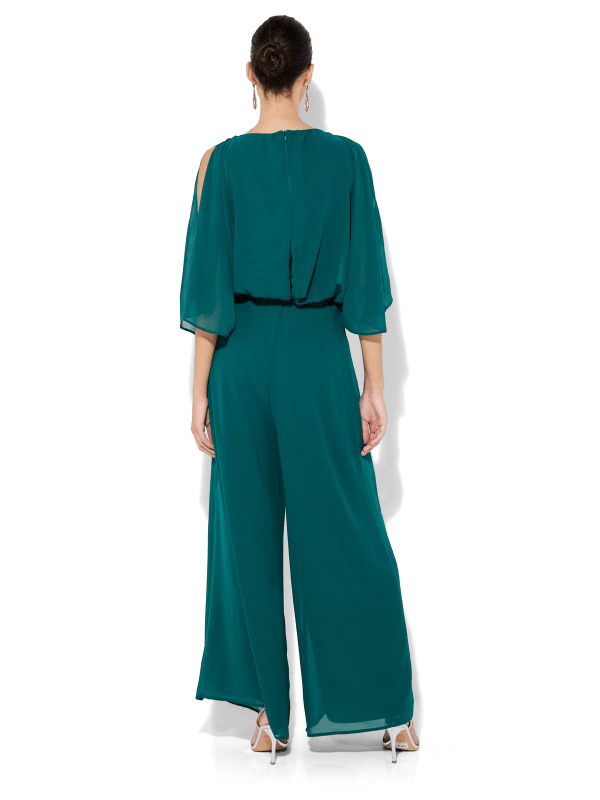 Lucien Emerald Chiffon Jumpsuit by Montique
