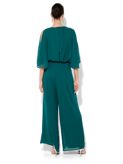 Lucien Emerald Chiffon Jumpsuit by Montique