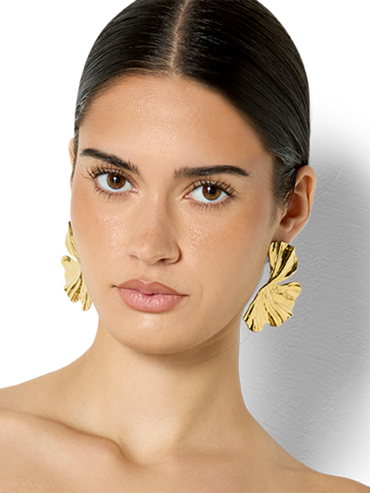 Magnolia Gold Floral Earrings