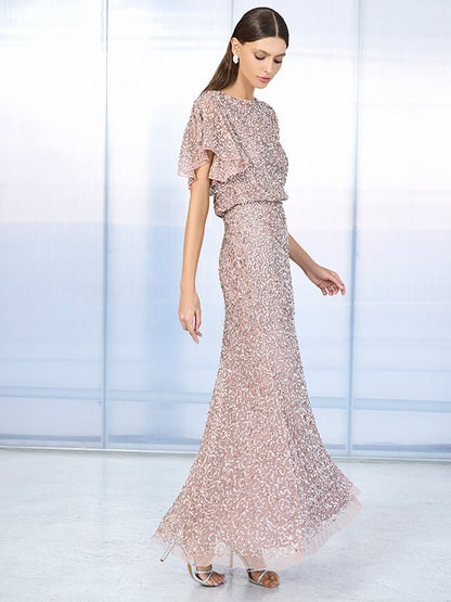 Manon Petal Beaded Gown by Montique