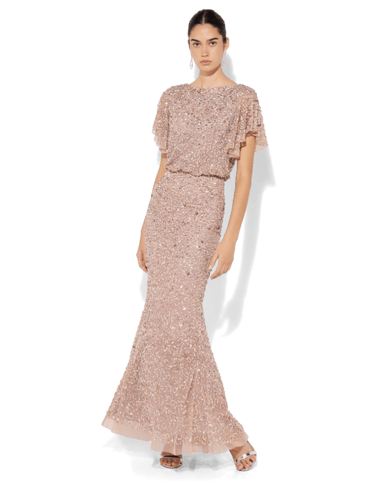 Manon Petal Beaded Gown by Montique