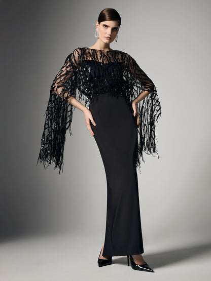 Melina Black Sequin Dress