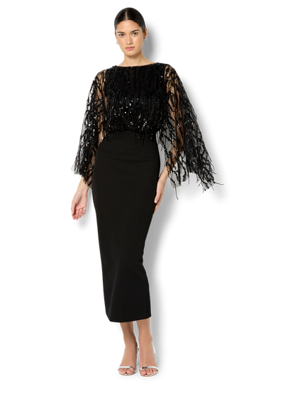 Melina Black Sequin Dress
