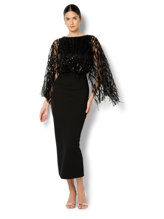 Melina Black Sequin Dress