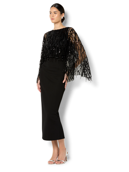 Melina Black Sequin Dress