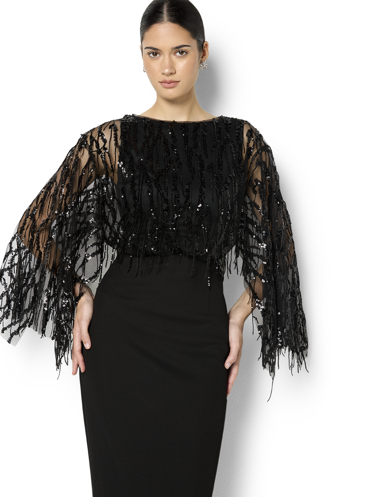 Melina Black Sequin Dress