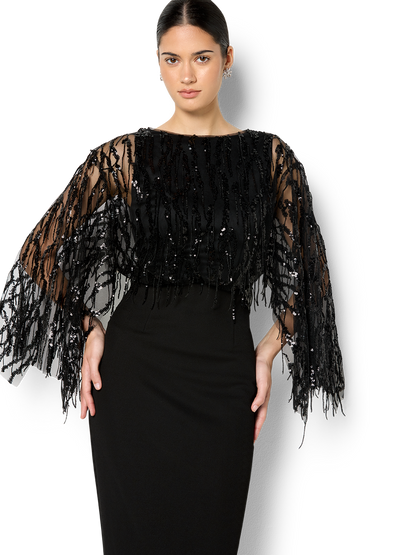 Melina Black Sequin Dress