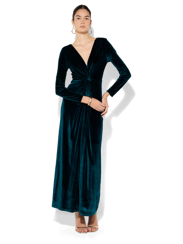 Mercy Emerald Velvet Dress by Montique