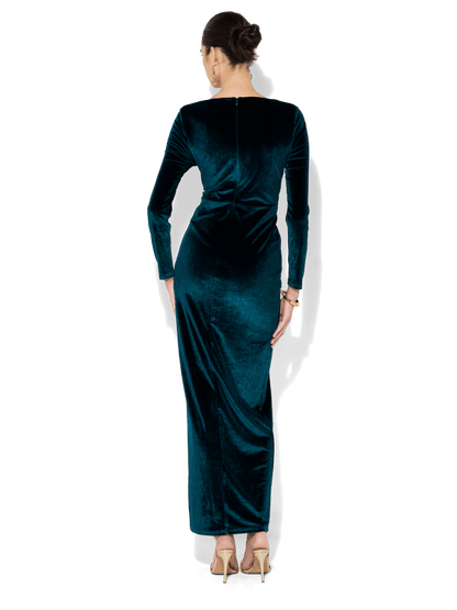 Mercy Emerald Velvet Dress by Montique