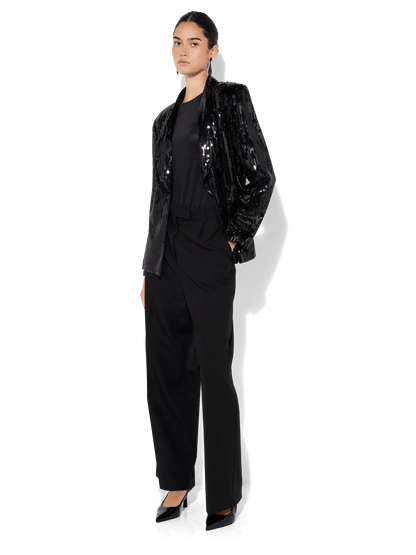 Olivia Black Sequin Blazer by Montique