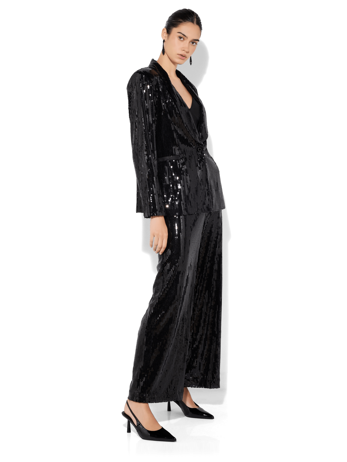 Olivia Black Sequin Blazer by Montique