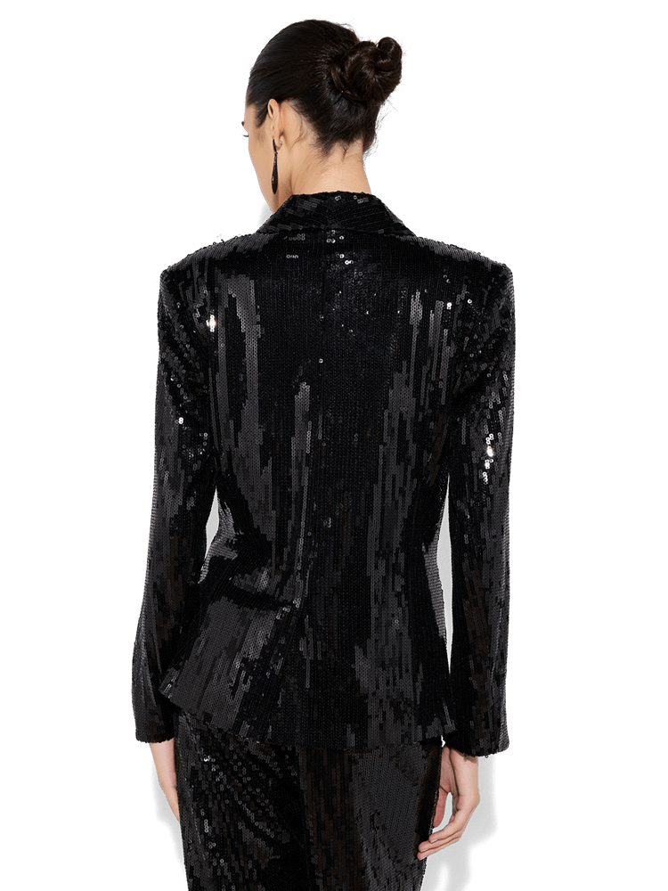 Olivia Black Sequin Blazer by Montique