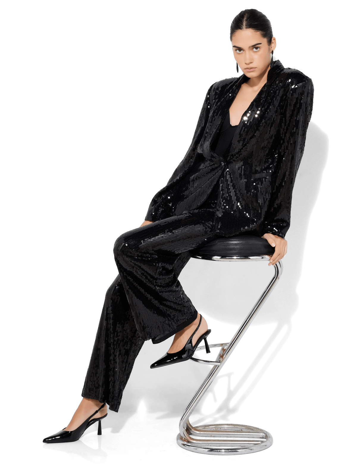 Olivia Black Sequin Blazer by Montique