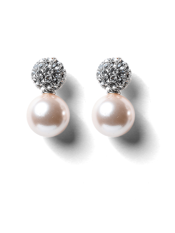 Orphia Pink Pearl Earrings by Montique
