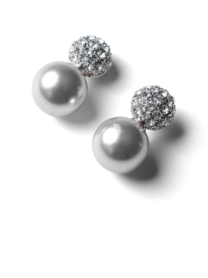 Orphia Gunmetal Pearl Earrings