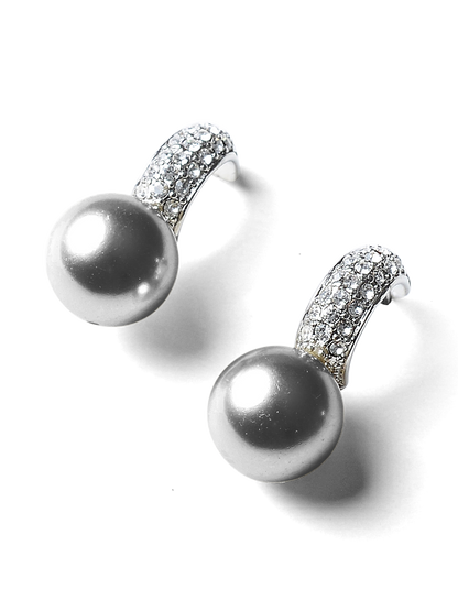 Padma Gunmetal Earrings