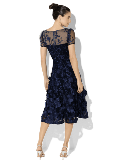 Reece Navy Embroidered Dress