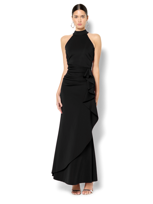 Sebastian Black Halter Gown