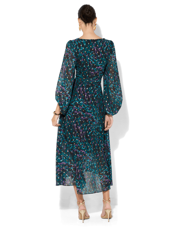 Sahara Mystic Leopard Print Wrap Dress by Montique