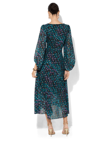 Sahara Mystic Leopard Print Wrap Dress by Montique