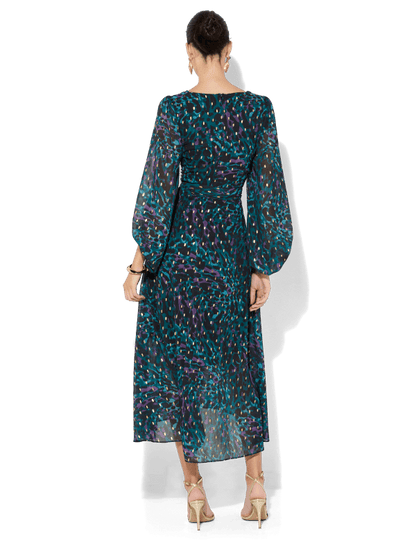 Sahara Mystic Leopard Print Wrap Dress by Montique