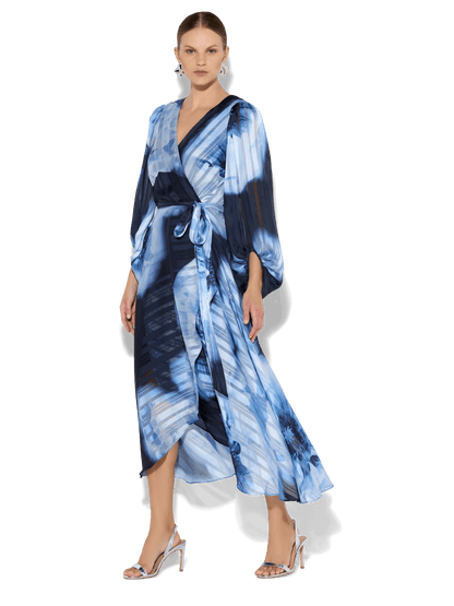 Salina Sky Blue Printed Dress