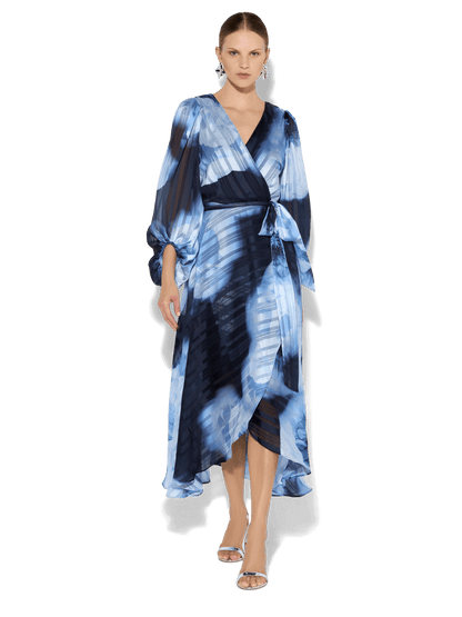 Salina Sky Blue Printed Dress