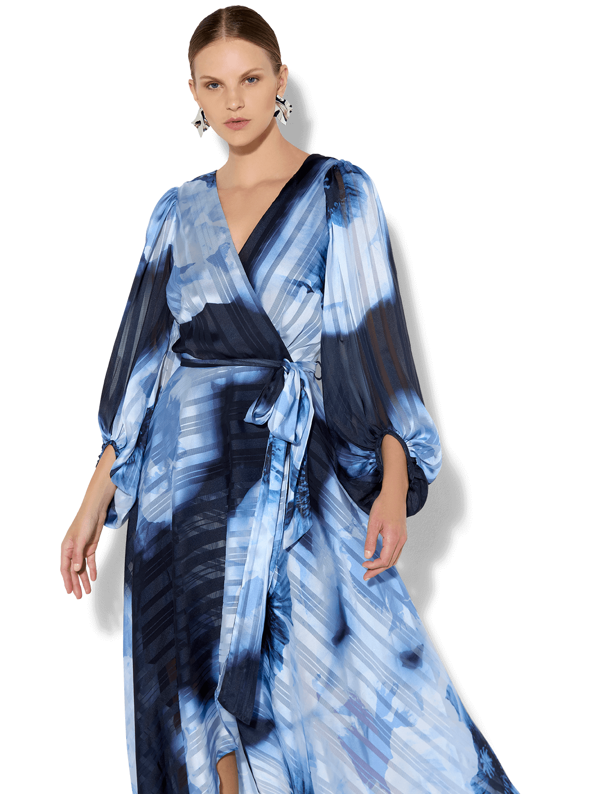 Salina Sky Blue Printed Dress