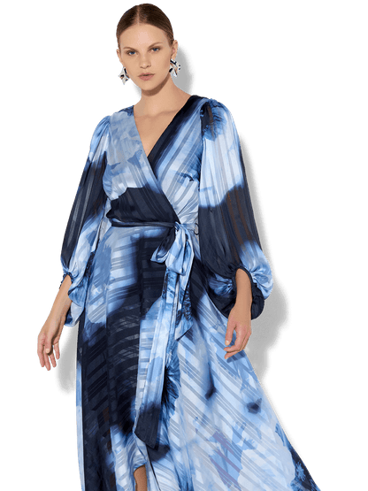 Salina Sky Blue Printed Dress