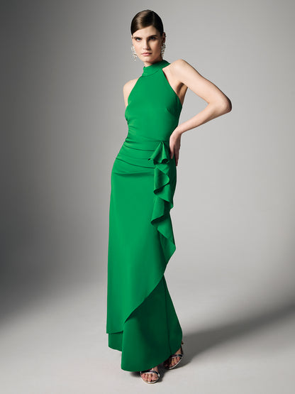 Sebastian Emerald Halter Gown
