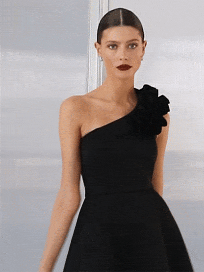 Skye Black Cocktail Dress by Montique