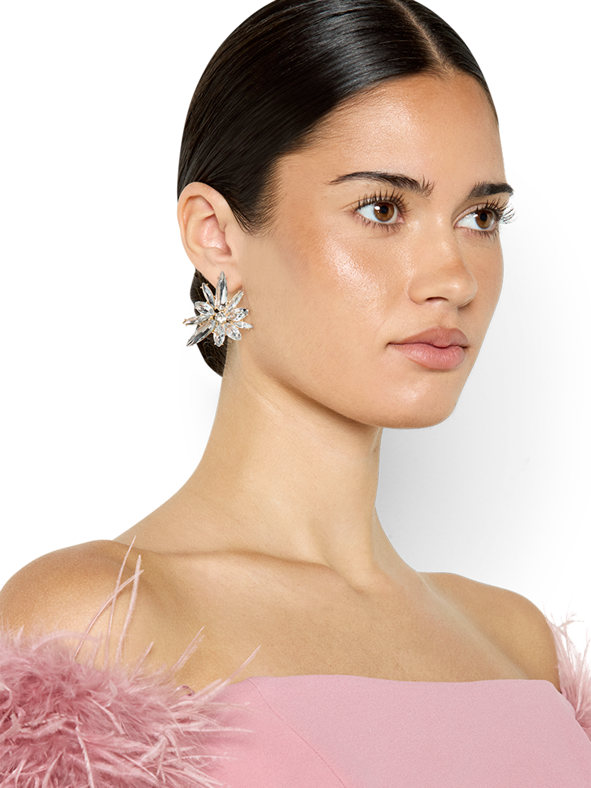 Sunni Silver Crystal Earrings