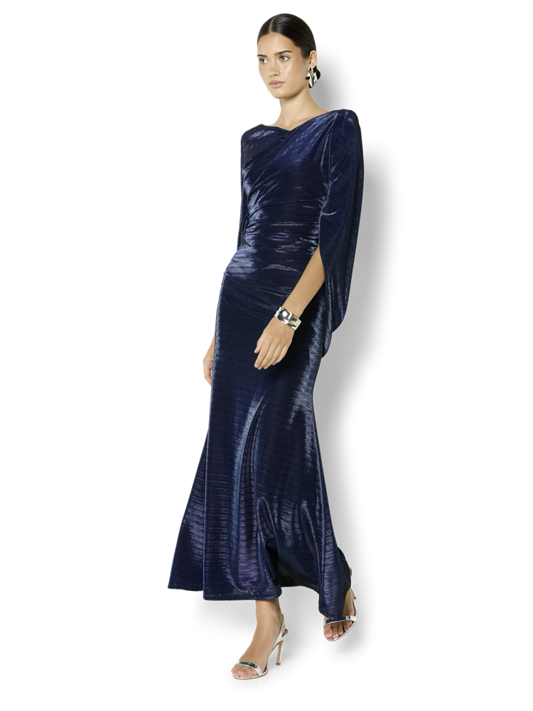 Sydney Sapphire Metallic Gown