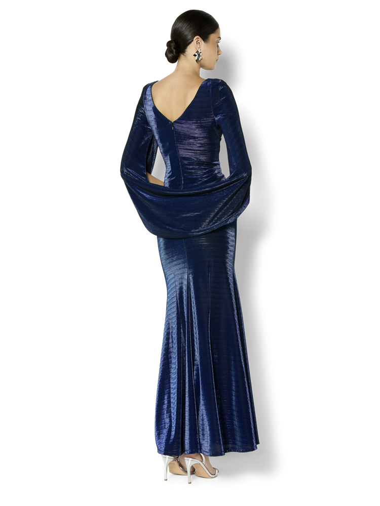 Sydney Sapphire Metallic Gown