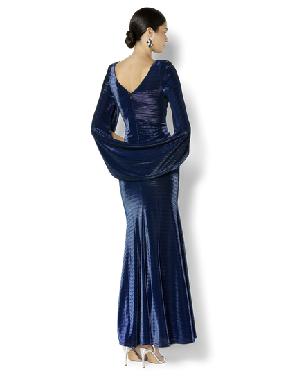 Sydney Sapphire Metallic Gown