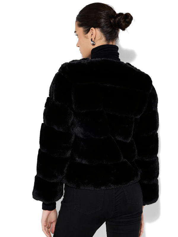 Teddi Black Fur Coat