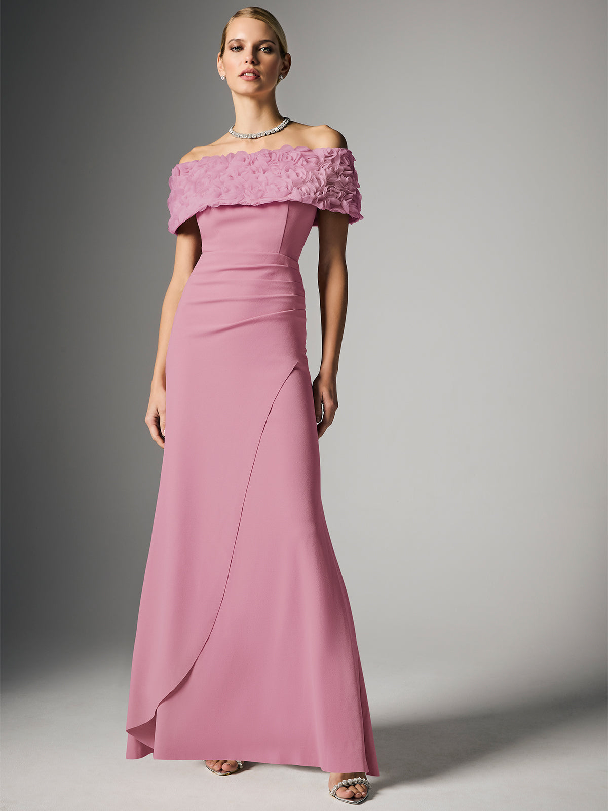 Toni Pink Off The Shoulder Gown