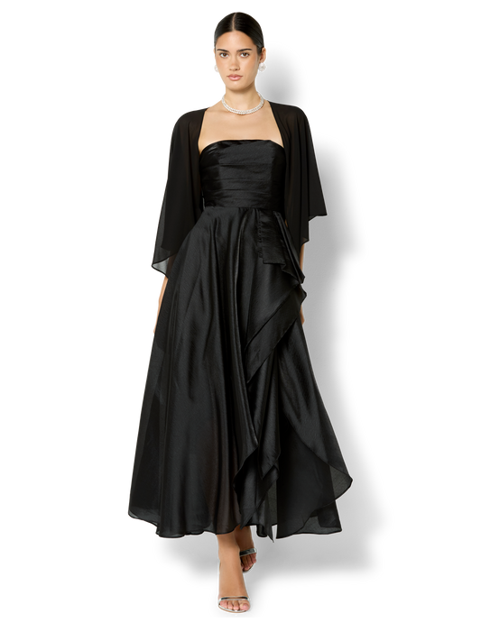 Twiggy Black Chiffon Wrap