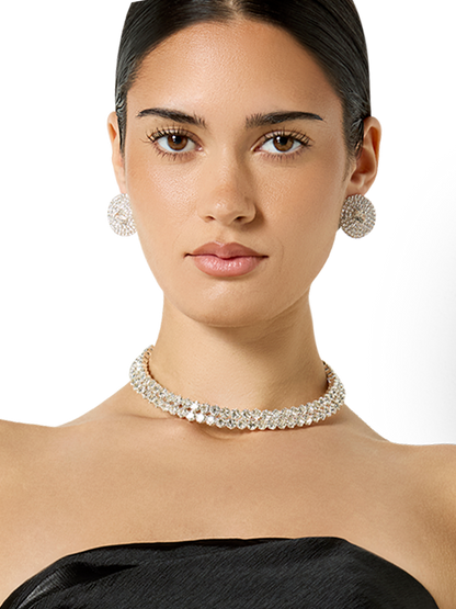 Wendi Silver Earrings & Necklace