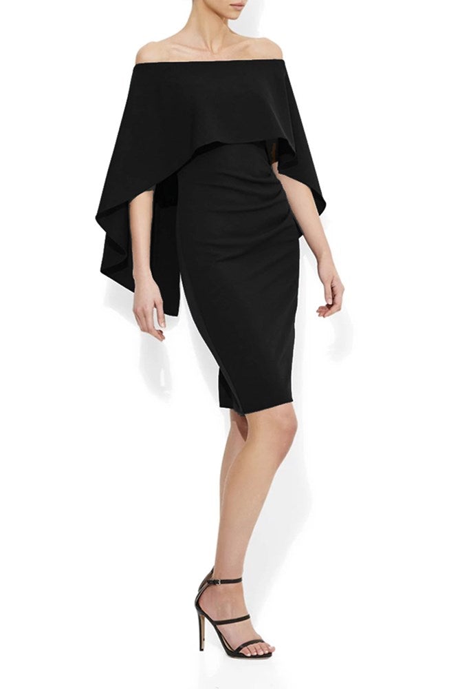 Aerin Black Crepe Dress by Montique