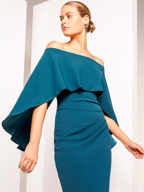 Aerin Emerald Crepe Dress by Montique