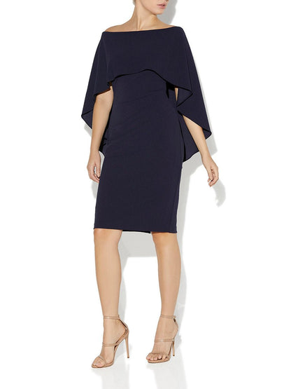 Aerin Navy Crepe Dress by Montique